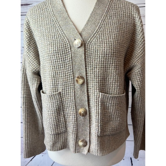 Abercrombie and Fitch Cardigan Sweater Chunky Medium Y2K Oversized Grandpa 90s - Picture 6 of 7